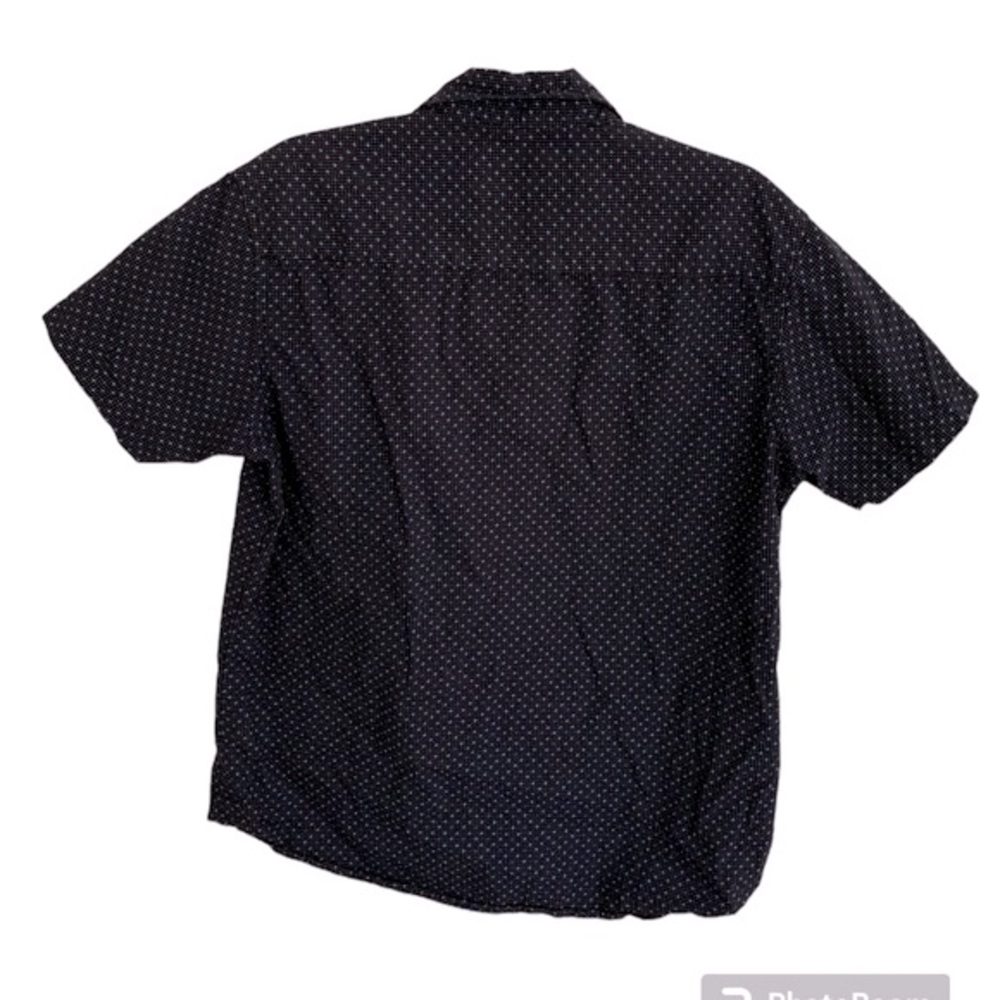 MONUMENT black and blue Short sleeve button down shirt size L - Picture 3 of 6